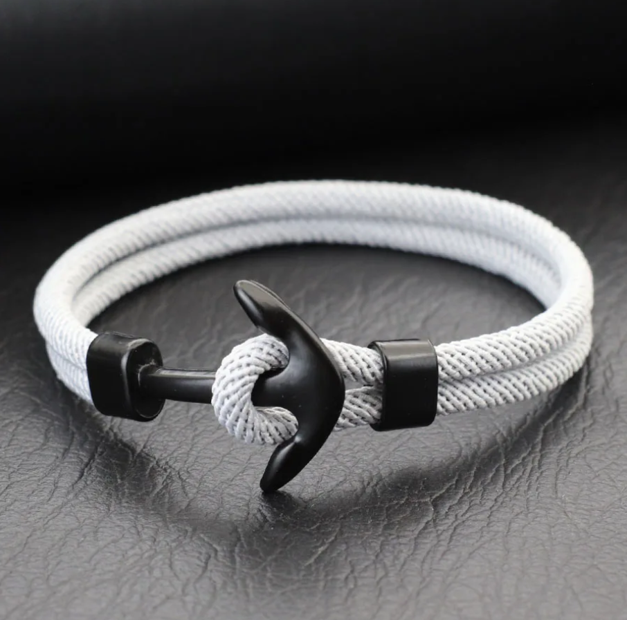 Pulseira Nautical Anchor em Corda Dupla – Elegância com o Espírito do Mar