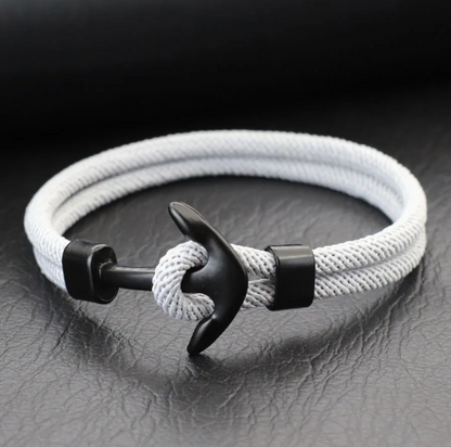 Pulseira Nautical Anchor em Corda Dupla – Elegância com o Espírito do Mar