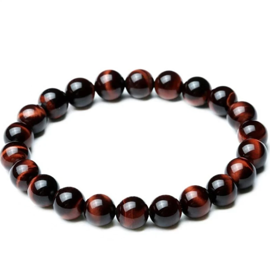 Pulseira Olho de Tigre Vermelho – Energia, Paixão e Proteção