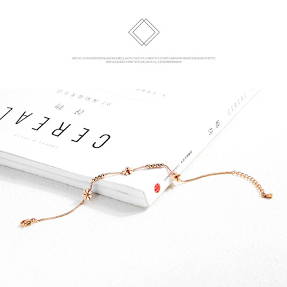 Pulseira de Senhora em Aço Inoxidável em Ouro Rosa, Margarida