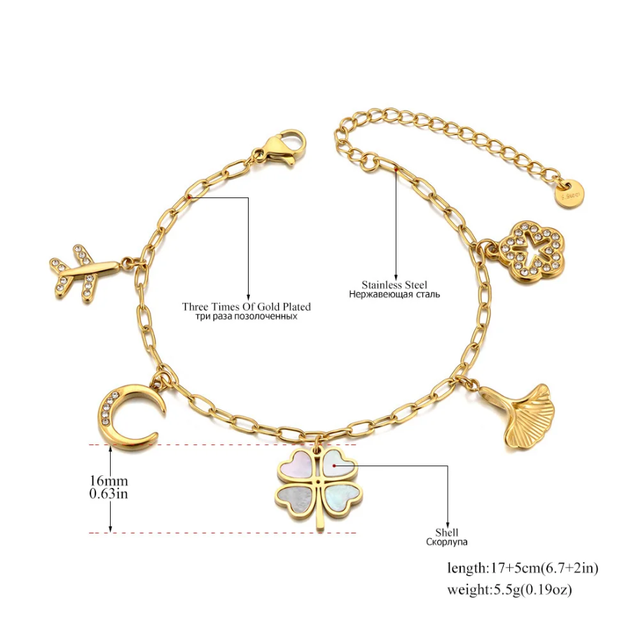 Pulseira Journey & Luck em Aço Inoxidável – O Teu Amuleto Diário