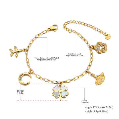 Pulseira Journey & Luck em Aço Inoxidável – O Teu Amuleto Diário