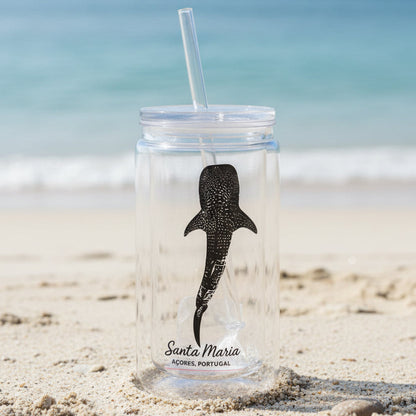 Copo Tumbler (Snowglobe) Tubarão-Baleia – Santa Maria, Açores