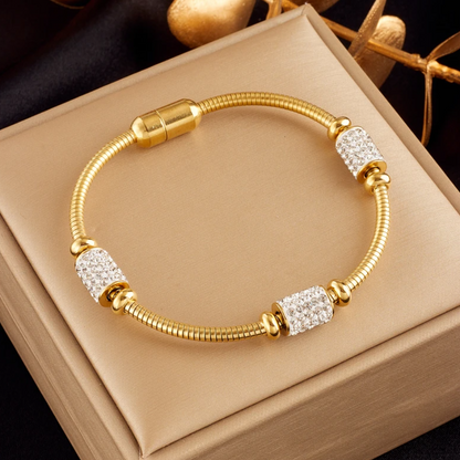 Bracelet Rigide en Acier 316L – Design Intelligent avec Fermoir Magnétique