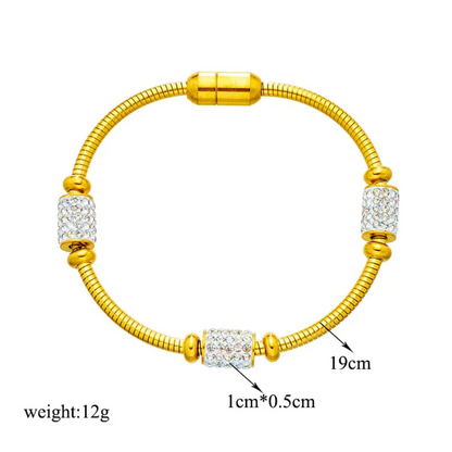 Bracelet Rigide en Acier 316L – Design Intelligent avec Fermoir Magnétique