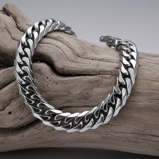 Pulseira de Homem em Aço Inoxidável, Corrente