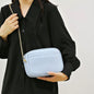 Bolsa CrossBody de Senhora em Couro Pu com Duas Alças, Azul