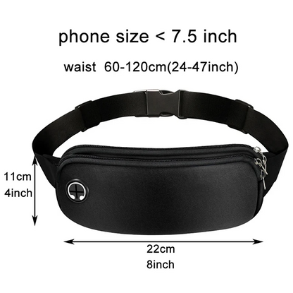 Bolsa de Cintura de Senhora para Desportes, Preta