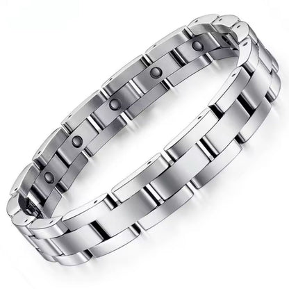 Pulseira de Homem em Aço Inoxidável, Saúde Magnética