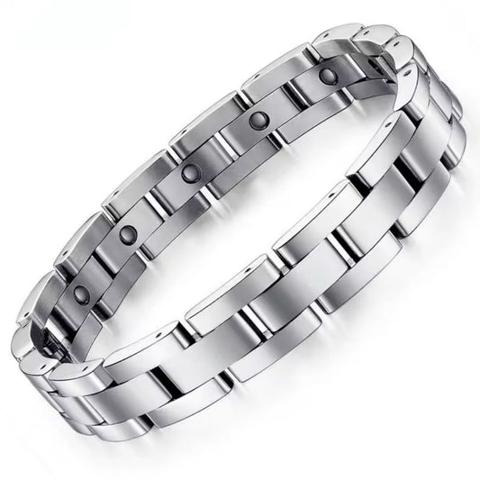 Pulseira de Homem em Aço Inoxidável, Saúde Magnética