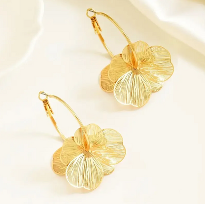 Argolas de Senhora em Liga de Zinco, Pingente Flor