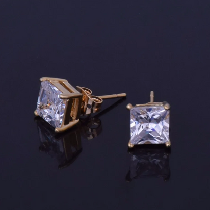 Brincos em Ouro Laminado 18K com Zicônia