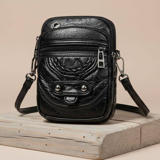 Mini Mala Crossbody Vintage Rock – Atitude e Estilo no Seu Dia a Dia