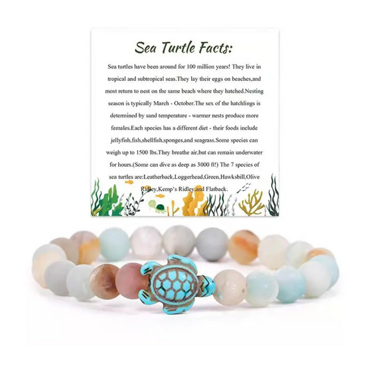 Pulseira com Pedras Naturais Variadas, Tartaruga