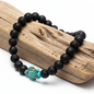 Pulseira "Volcanic Soul" em Pedra de Lava – Força da Terra e Alma do Mar