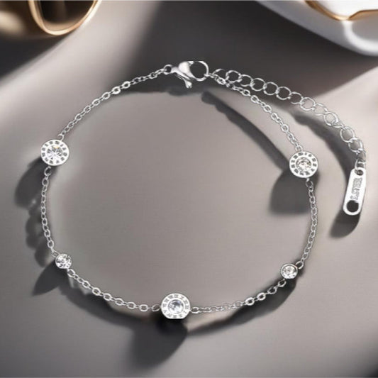 Pulseira de Senhora em Aço Inoxidável, Númeração Romana