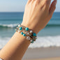 Bracelet pour femme, cristal turquoise