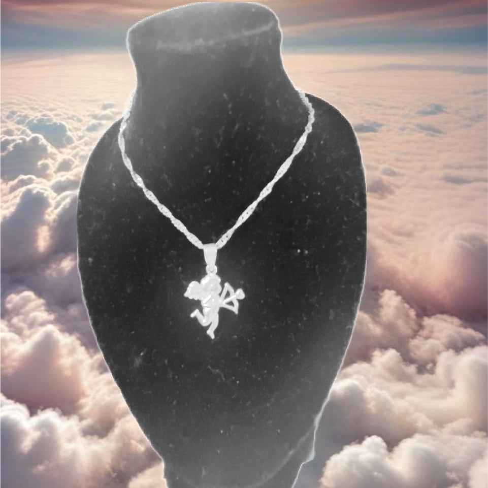 Colar de Senhora em Prata 925 com Pingente Cúpido
