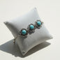 Bracelet pour femme en argent, fleur turquoise