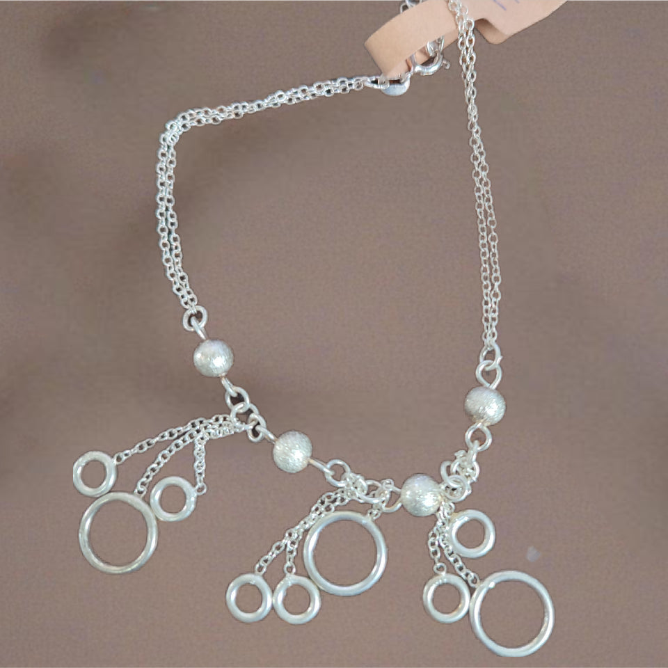 Pulseira de Senhora em Prata, Tiffany Argolas