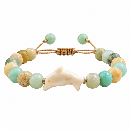 Pulseira Ajustável com Tartaruga Marinha e Contas Coloridas – Estilo Boho | Mar e Vida