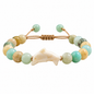 Pulseira Ajustável com Tartaruga Marinha e Contas Coloridas – Estilo Boho | Mar e Vida