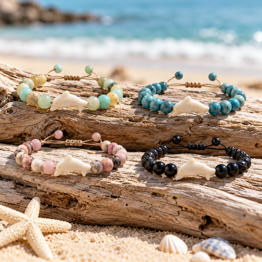 Pulseira Ajustável com Tartaruga Marinha e Contas Coloridas – Estilo Boho | Mar e Vida