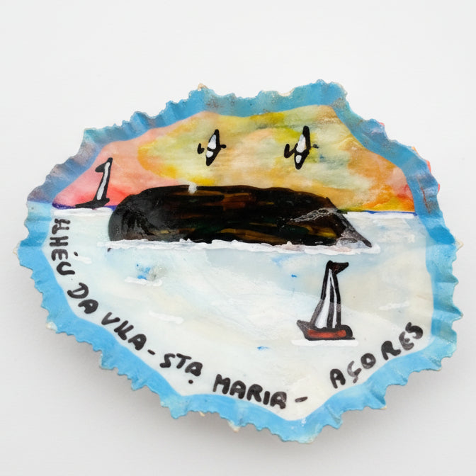 Íman de Lapa Pequena Pintado à Mão - Carlos Pereira (Ilhéu da Vila, Santa Maria, Açores)