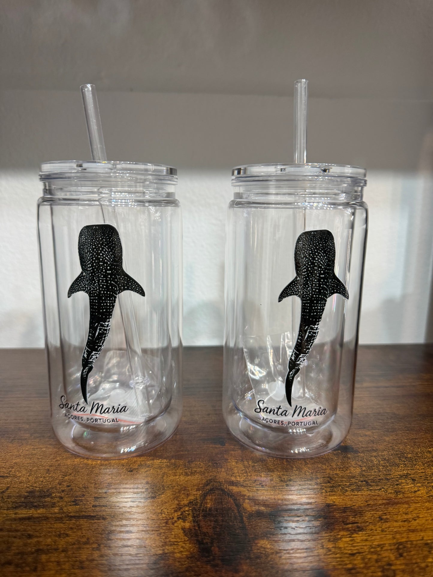 Copo Tumbler (Snowglobe) Tubarão-Baleia – Santa Maria, Açores