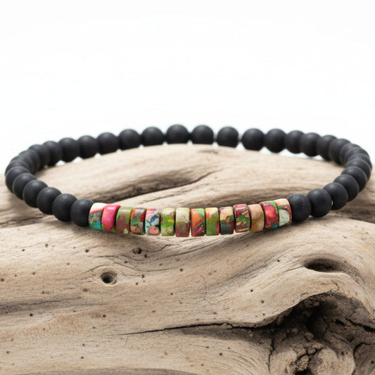 Pulseira Onyx & Imperial Jasper – Proteção e Vitalidade no Seu Pulso