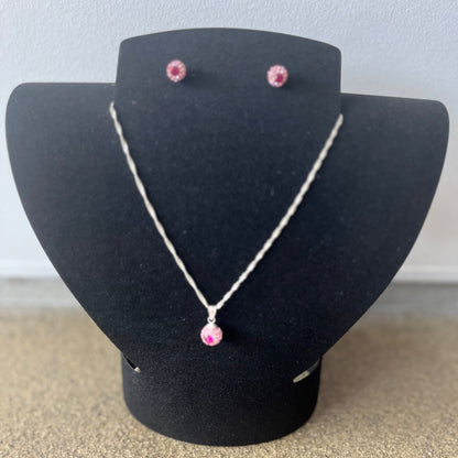 Conjunto de Senhora, Swarovski Rosa
