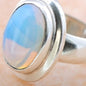 Bague en argent avec pierre naturelle opaline T:9