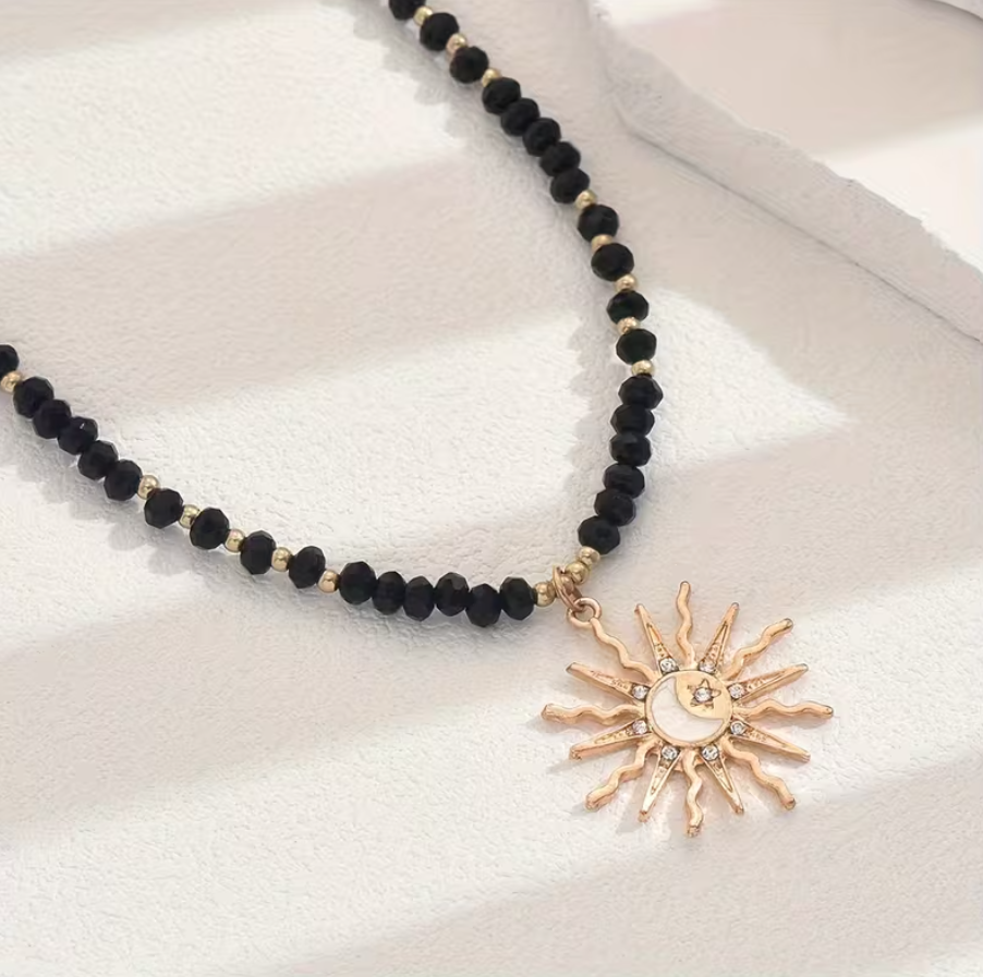 Conjunto Boho Sun – A Energia do Sol com a Elegância do Vidro Preto