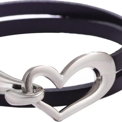 Colar/Pulseira de Senhora em Couro, Coração