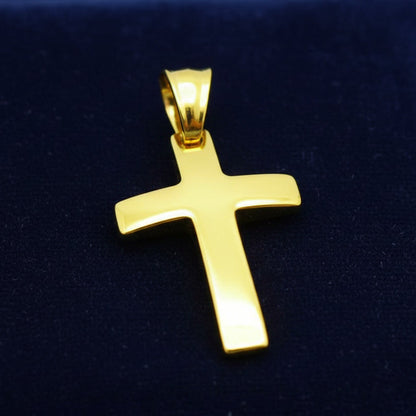 Pendentes Cruz em Aço Inoxidável Cor Ouro