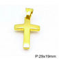 Pendentes Cruz em Aço Inoxidável Cor Ouro