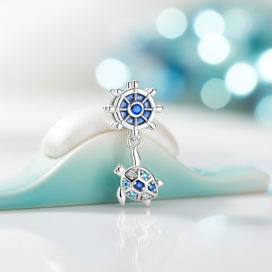 Conta em Prata 925, Leme E Tartaruga