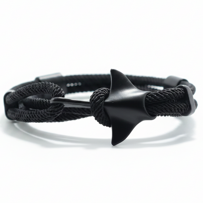 Pulseira Manta Raia – Paracord Preta e Raia Preta