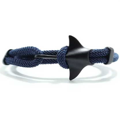 Pulseira Manta Raia – Paracord Azul e Raia Preta