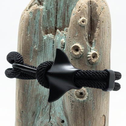 Pulseira Manta Raia – Paracord Preta e Raia Preta
