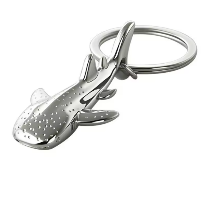 Porta-chaves Tubarão-Baleia em Liga de Zinco – O Charme dos Oceanos no Seu Bolso!