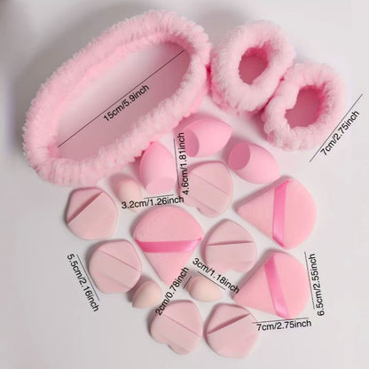 Conjunto Diadema Maquilhagem 17 Pcs