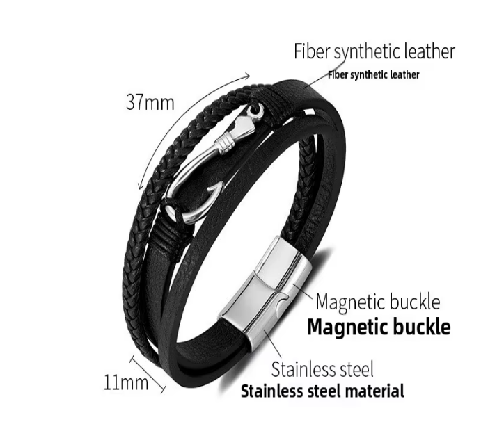 "Captain" Bracelet – Leather, Steel and Attitude