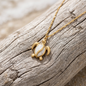 Colar Dourado com Tartaruga Marinha em Aço 316L Banhado a Ouro 18K | Mar e Vida