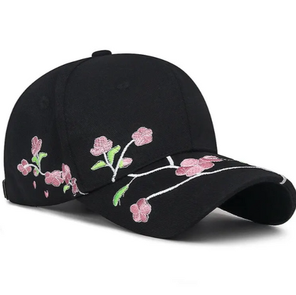 Chapeau Femme, Noir Fleuri