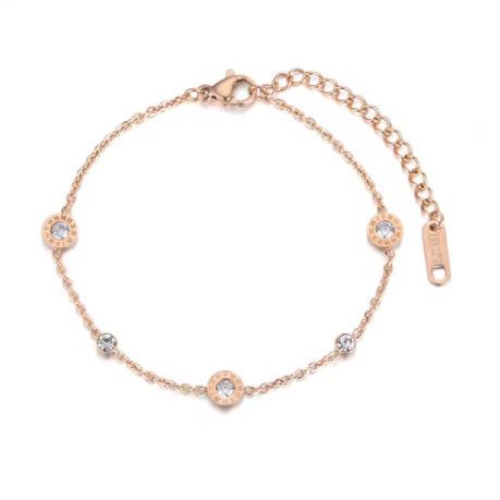 Pulseira de Senhora em Aço Inoxidável, Numeração Romana