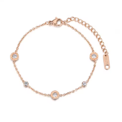 Pulseira de Senhora em Aço Inoxidável, Numeração Romana