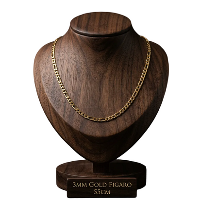 Corrente Figaro Gold em Aço 316L 3mm – O Clássico que Todo o Homem Precisa
