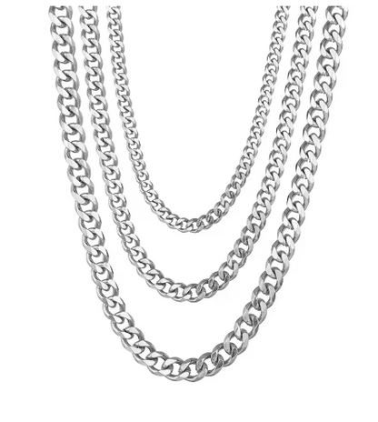 Chaîne cubaine 3mm en acier doré – Élégance minimaliste et intemporelle