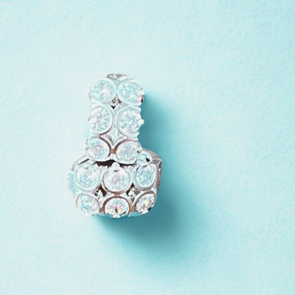 Argolas de Senhora Laminado a Ouro Branco 10K com Zircões